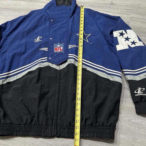 Vintage 90's Dallas Cowboys Puffer Jacket Logo Athletic Pro Line Men's XL - Picture 6 of 8